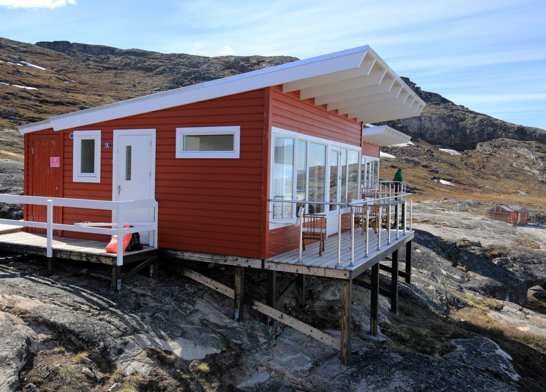 De skønne comfort hytter ved Eqi i Grønland - Fotograf: Grønlands Rejsebureau