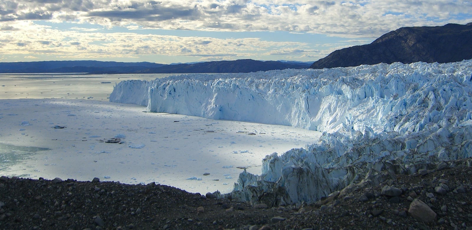 The glacier near Eqi in Greenland